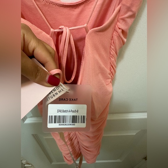 OHPOLLY peachy pink mini dress size us 4 - Picture 3 of 3